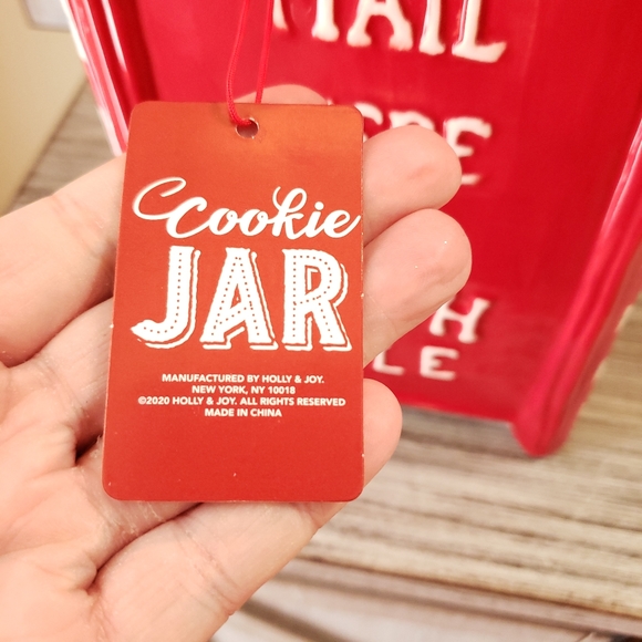 Holly Joy Letters for Santa Red Mailbox Cookie Jar - Picture 8 of 9